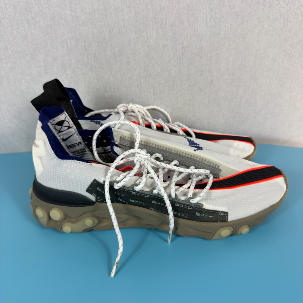 Nike White, Navy & Tan Men's Athletic Sneakers - Picture 3 of 9